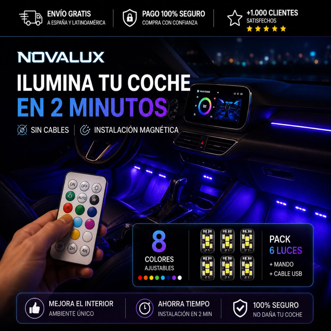 Kit Premium Iluminación Ambiental LED RGB
